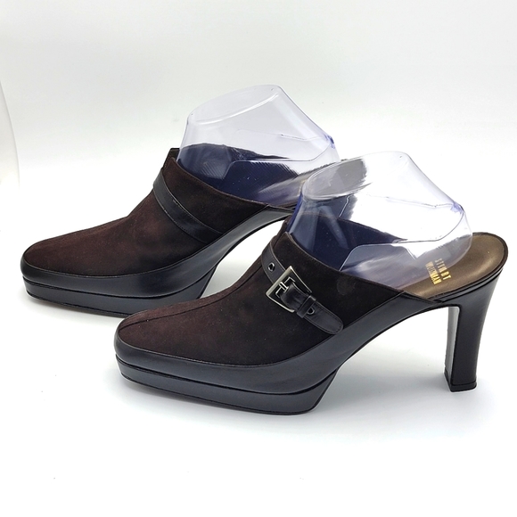STUART WEITZMAN Brown Suede Heels Size 11M S1028 - Picture 3 of 7